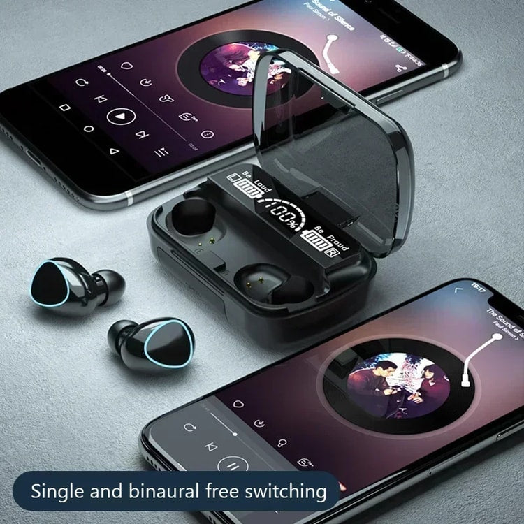 Smart LED Display Wireless Earbuds with HiFi Stereo Sound and Bluetooth Connectivity