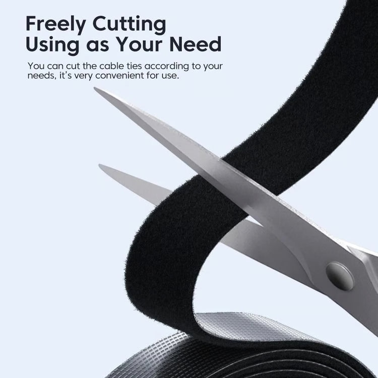 Reusable Velcro Cable Management Ties Roll for Desk Wire Organization