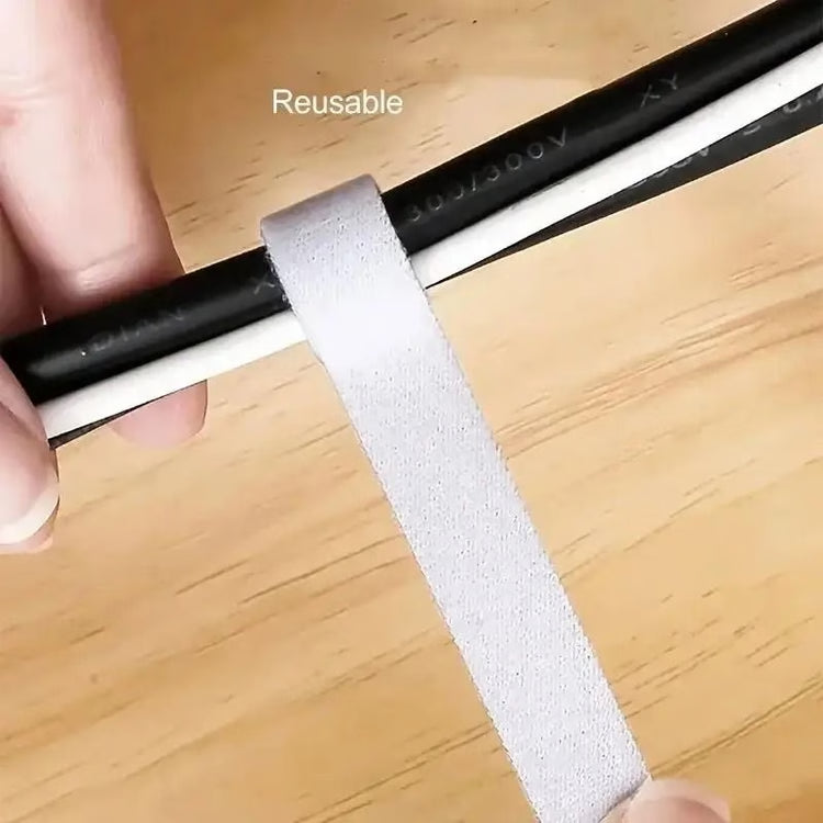 Reusable Velcro Cable Management Ties Roll for Desk Wire Organization