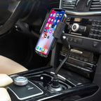Adjustable Gooseneck Cup Car Phone Holder for Car – Quick Swivel & Stable Cradle Mount