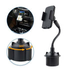 Adjustable Gooseneck Cup Car Phone Holder for Car – Quick Swivel & Stable Cradle Mount