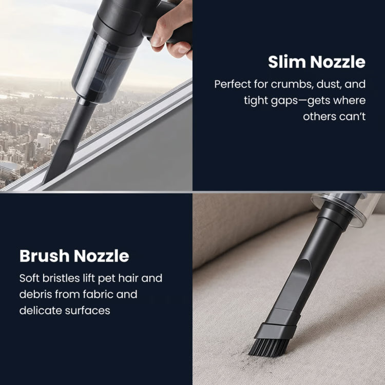 Portable Car Vacuum Cleaner With High Power Suction and LED Light