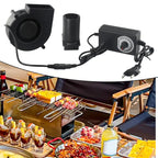 Adjustable Speed BBQ Blower Fan 97mm Portable Ventilation Cooling Fan for Grill Heater and Cabinet Use