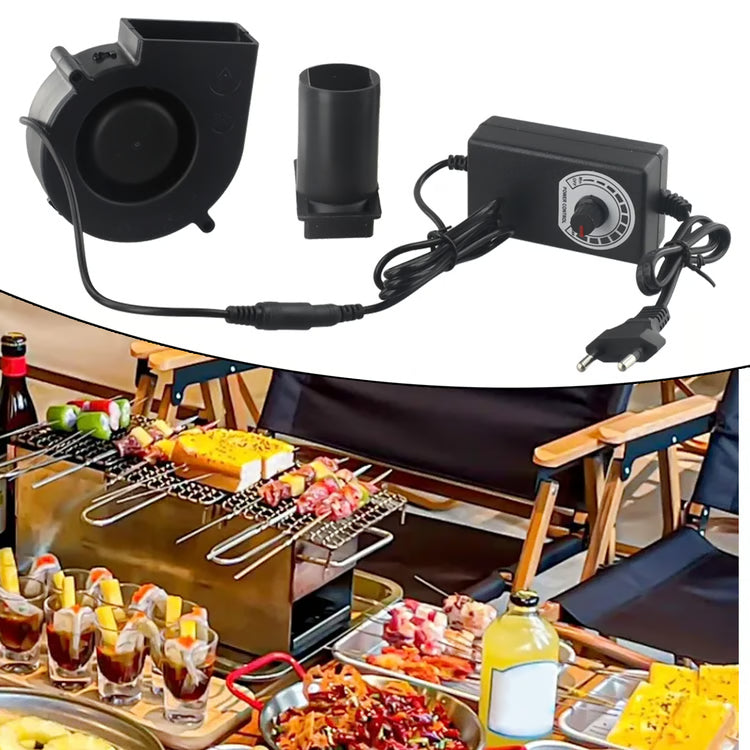 Adjustable Speed BBQ Blower Fan 97mm Portable Ventilation Cooling Fan for Grill Heater and Cabinet Use