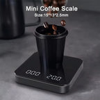 Digital Coffee Scale with Timer LED Display Silicone Pad USB Charging Electronic Coffee Scale Home Cafe Gift