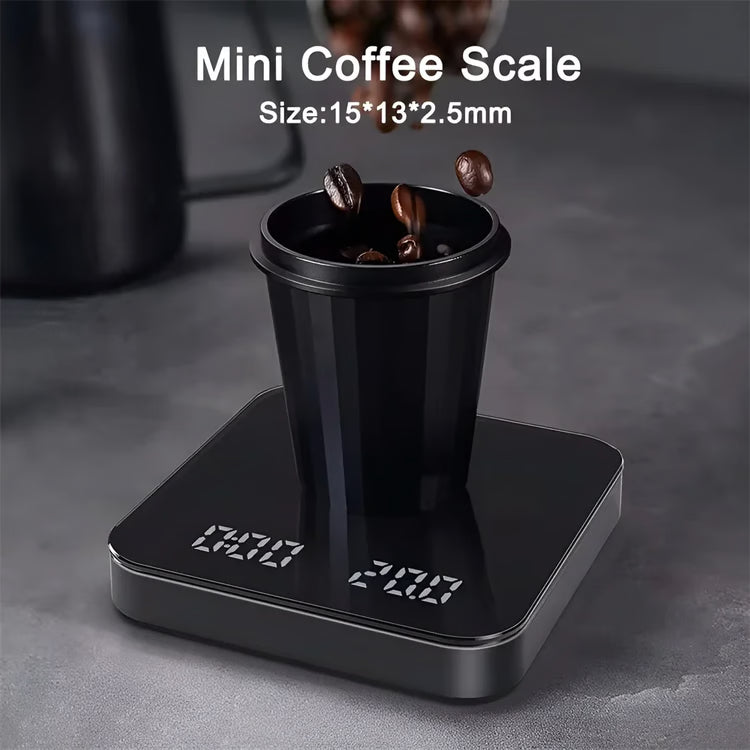 Digital Coffee Scale with Timer LED Display Silicone Pad USB Charging Electronic Coffee Scale Home Cafe Gift