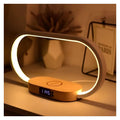 GlowCharge 6-in-1 Wireless Charging Station with LED Desk Lamp & Alarm Clock