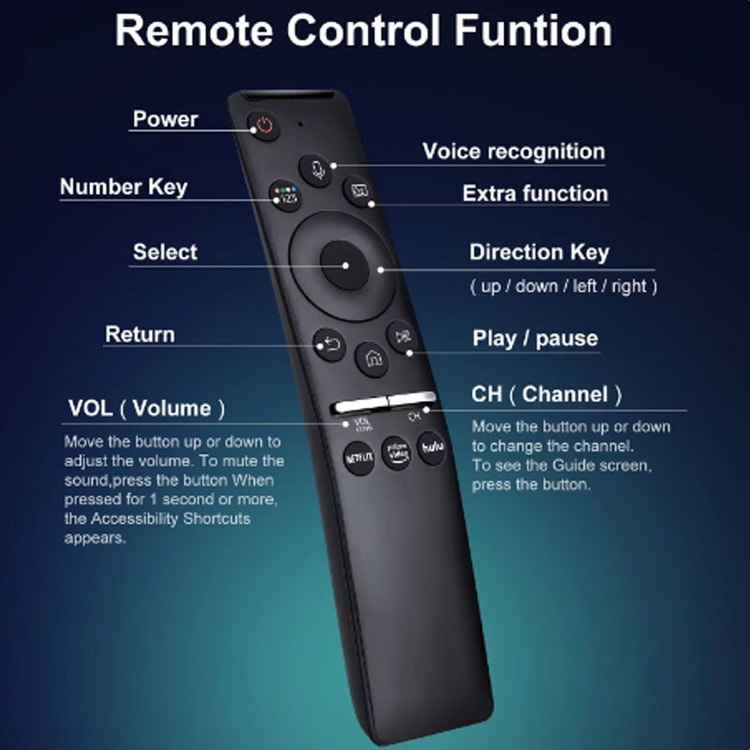 Smart Voice Remote for Samsung TV Universal BN59 Replacement for QLED LED LCD Smart TVs