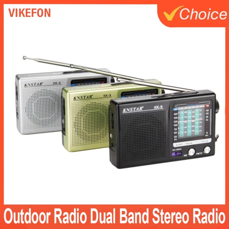 Portable Emergency Radio Mini Pocket Digital Dual Band Radio with LCD Display