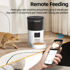 Smart Automatic Cat Feeder with Camera WiFi Pet Food Dispenser with App Control and Voice Recorder
