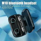Smart LED Display Wireless Earbuds with HiFi Stereo Sound and Bluetooth Connectivity