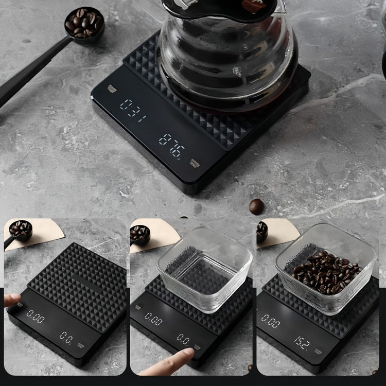 Professional High-precision Electronic Coffee Scale LED Display USB Timing Waterproof Pad Coffee Accessories