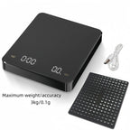Professional High-precision Electronic Coffee Scale LED Display USB Timing Waterproof Pad Coffee Accessories
