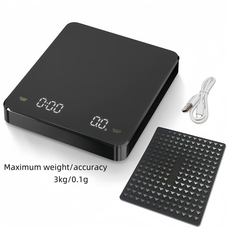 Professional High-precision Electronic Coffee Scale LED Display USB Timing Waterproof Pad Coffee Accessories