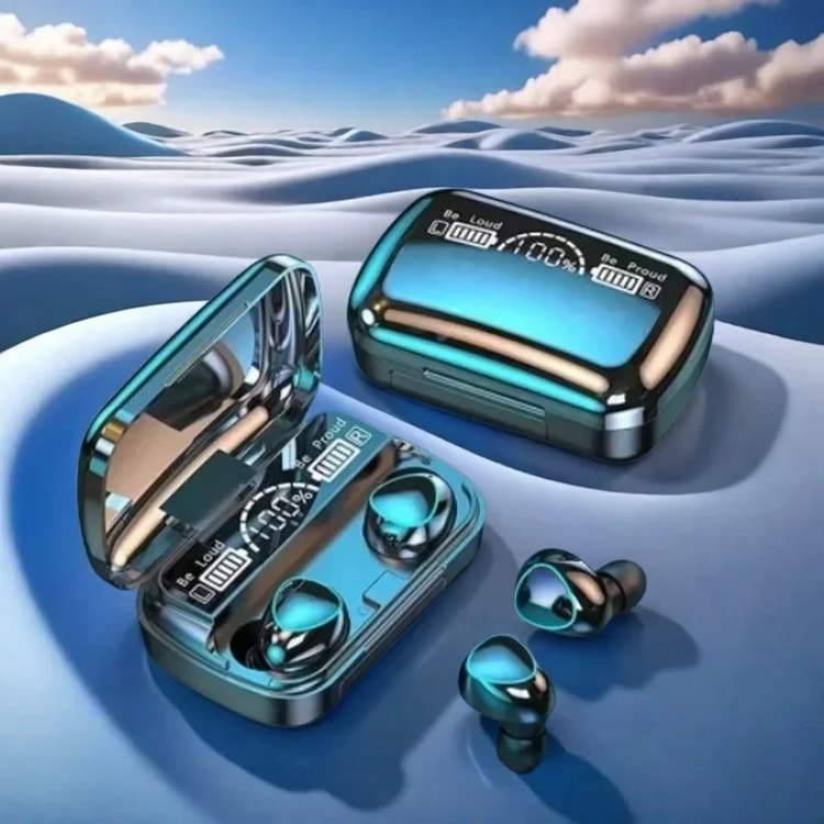 Smart LED Display Wireless Earbuds with HiFi Stereo Sound and Bluetooth Connectivity